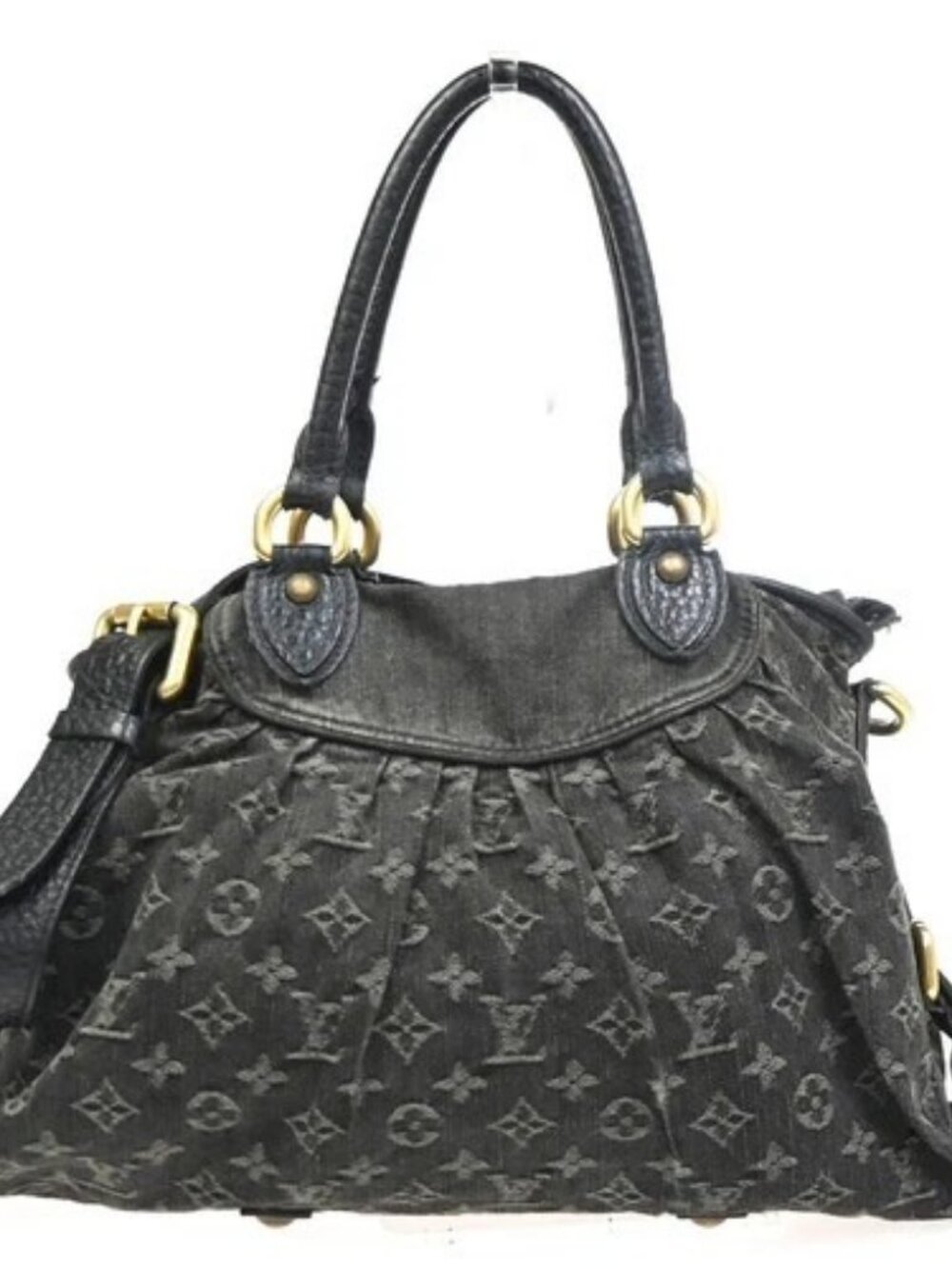 LOUIS VUITTON Neo Cabby MM 2Way Shoulder Bag Monogram Denim BK M95351 632CA773